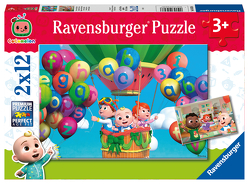 Ravensburger Kinderpuzzle 05628 – Lernen und Spielen – 2×12 Teile Cocomelon Puzzle für Kinder ab 3 Jahren