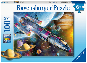 Ravensburger Kinderpuzzle – 12939 Mission im Weltall – Weltraum-Puzzle für Kinder ab 6 Jahren, mit 100 Teilen im XXL-Format