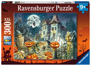 Ravensburger Kinderpuzzle – 13264 Das Halloweenhaus – Halloween-Puzzle für Kinder ab 9 Jahren, mit 300 Teilen im XXL-Format