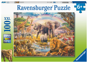 Ravensburger Kinderpuzzle – Afrikanische Savanne – 100 Teile Puzzle für Kinder ab 6 Jahren