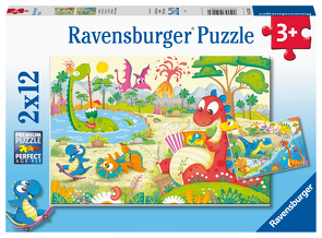 Ravensburger Kinderpuzzle – Lieblingsdinos- 2×12 Teile Puzzle für Kinder ab 3 Jahren