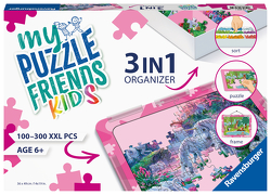 Ravensburger – 13275 3in1 Organizer für Kinderpuzzle in rosa – Puzzle-Aufbewahrung für Kinder ab 6 Jahren, mit Puzzlematte, Puzzle-Sortierschale und Puzzlerahmen