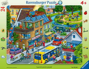 Ravensburger Kinderpuzzle – Unsere grüne Stadt – 24 Teile Rahmenpuzzle für Kinder ab 4 Jahren mit Suchspiel