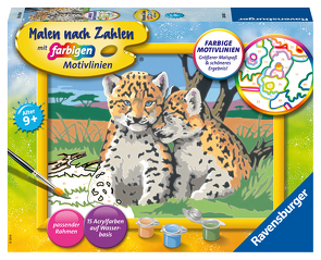Ravensburger Malen nach Zahlen 28486 – Kleine Leoparden – Kinder ab 9 Jahren