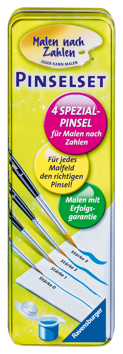 Ravensburger Malen nach Zahlen 29099 – Pinselset – Kinder ab 7 Jahren und Erwachsene
