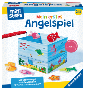 Ravensburger ministeps 4174 Mein erstes Angelspiel, Erstes Geschicklichkeitsspiel mit weicher Stoff-Angel, Spielzeug ab 2 Jahre