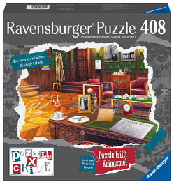 Ravensburger Puzzle X Crime – Ein mörderischer Geburtstag – 408 Teile Puzzle-Krimispiel für 1-4 Spieler