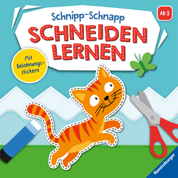 Ravensburger Schnipp-Schnapp Schneiden lernen – Schneiden und Kleben ab 3 Jahren – Block mit Belohnungsstickern und Profi-Urkunde – Perforierte Seiten von Fröhlich,  Anke, Gregor,  Rina