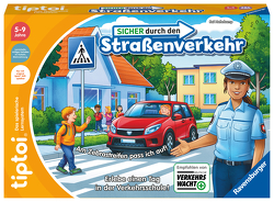 Ravensburger tiptoi Spiel 00173 – Sicher durch den Straßenverkehr – Lernspiel ab 5 Jahren, lehrreiches Verkehrsspiel für Jungen und Mädchen, für 1-4 Spieler von Haferkamp,  Kai
