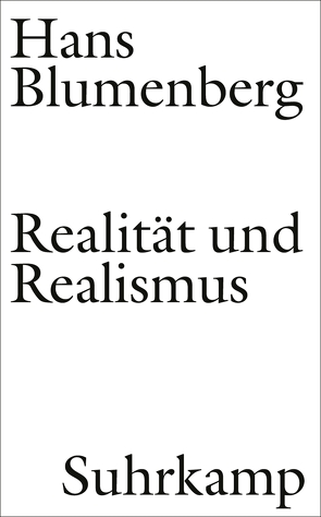 Realität und Realismus von Blumenberg,  Hans, Zambon,  Nicola