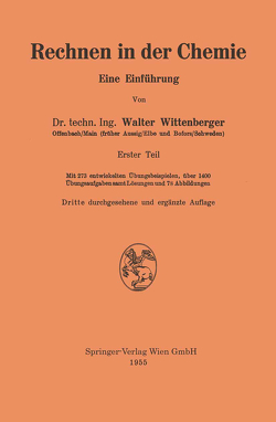 Rechnen in der Chemie von Wittenberger,  Walter