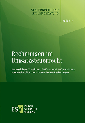 Rechnungen im Umsatzsteuerrecht von Radeisen,  Rolf-Rüdiger