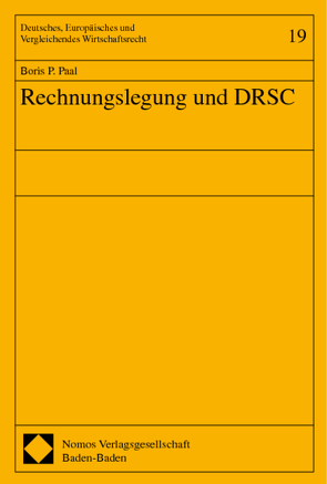 Rechnungslegung und DRSC von Paal,  Boris P.