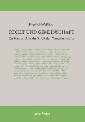 Recht und Gemeinschaft von Weißbach,  Friedrich