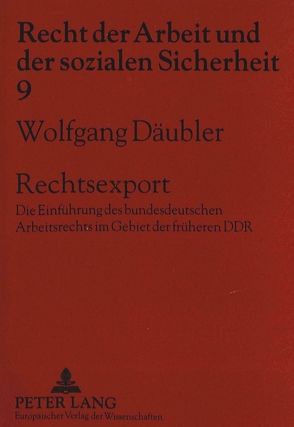 Rechtsexport von Däubler,  Wolfgang