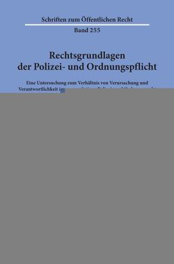Rechtsgrundlagen der Polizei- und Ordnungspflicht. von Vieth,  Willi