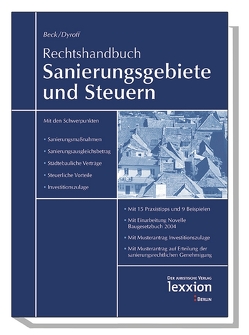 Rechtshandbuch Sanierungsgebiete und Steuern von Beck,  Hans J, Dyroff,  Axel