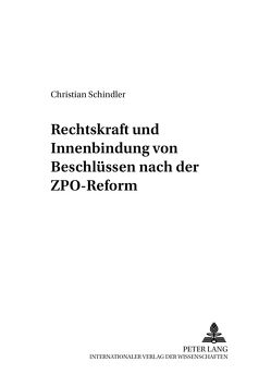 Rechtskraft und Innenbindung von Beschlüssen nach der ZPO-Reform von Schindler,  Christian