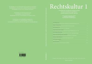 Rechtskultur 1 von Czeguhn,  Ignacio, Gschwend,  Lukas, Heirbaut,  Dirk, Löhnig,  Martin, Sánchez Aranda,  Antonio