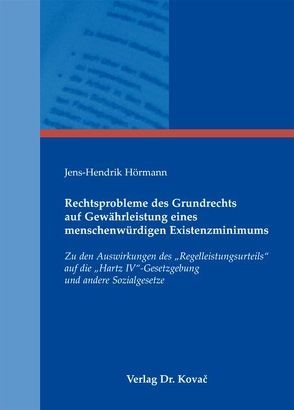 Rechtsprobleme des Grundrechts auf Gewährleistung eines menschenwürdigen Existenzminimums von Hörmann,  Jens-Hendrik