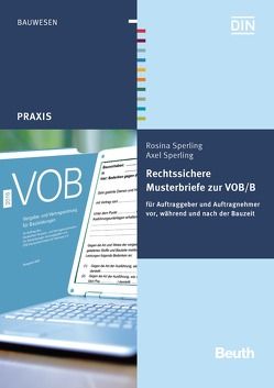 Rechtssichere Musterbriefe zur VOB/B von Sperling,  Axel, Sperling,  Rosina