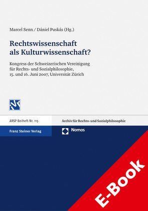 Rechtswissenschaft als Kulturwissenschaft von Puskás,  Dániel, Senn,  Marcel