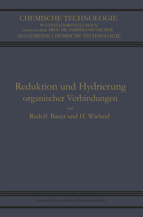Reduktion und Hydrierung Organischer Verbindungen von Bauer,  Rudolf, Wieland,  Heinrich