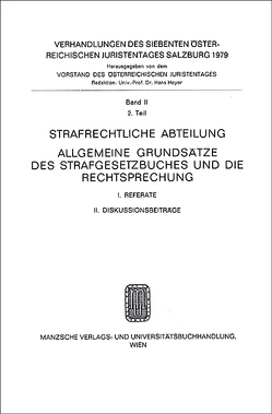 Ref.u.Diskb.zu Zipf, Allg. Grundsätze d.STGB von Böck,  Karl, Melnizky,  Walter, Wilhelm,  Friedrich