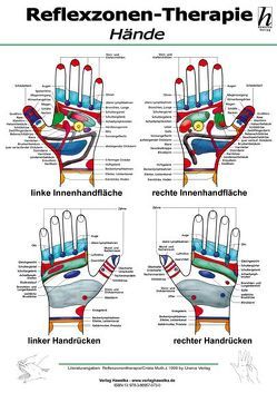 Reflexzonen-Therapie Poster – Hände DIN A2 von Hawelka Verlag,  Hawelka