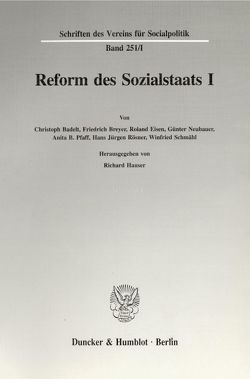 Reform des Sozialstaats I. von Hauser,  Richard