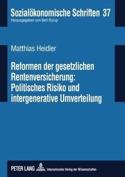Reformen der gesetzlichen Rentenversicherung: Politisches Risiko und intergenerative Umverteilung von Heidler,  Matthias