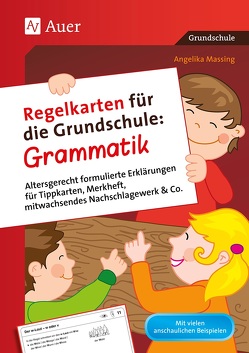 Regelkarten für die Grundschule Grammatik von Massing,  Angelika