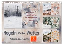 Regeln für das Wetter (Wandkalender 2024 DIN A4 quer), CALVENDO Monatskalender von Roder,  Peter