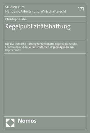 Regelpublizitätshaftung von Hahn,  Christoph