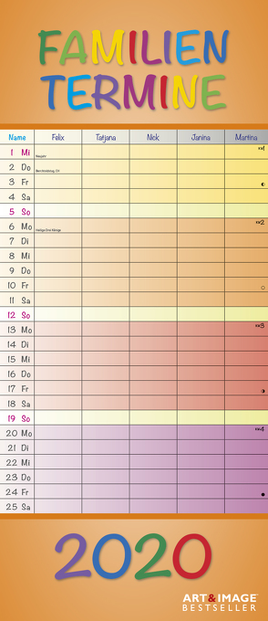 Regenbogen 2020 A&I Familienplaner