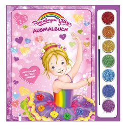 Regenbogen Glitzer-Ausmalbuch mit Tuschkasten „Tina Ballerina“ von Krutop,  Lee