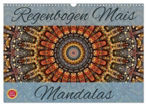 Regenbogen Mais Mandalas (Wandkalender 2024 DIN A3 quer), CALVENDO Monatskalender von Cross,  Martina