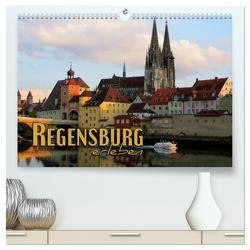 Regensburg erleben (hochwertiger Premium Wandkalender 2024 DIN A2 quer), Kunstdruck in Hochglanz von Bleicher,  Renate