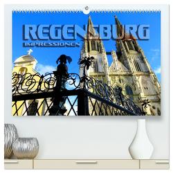 REGENSBURG – Impressionen (hochwertiger Premium Wandkalender 2024 DIN A2 quer), Kunstdruck in Hochglanz von Bleicher,  Renate
