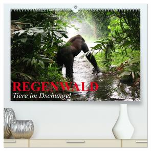 Regenwald • Tiere im Dschungel (hochwertiger Premium Wandkalender 2024 DIN A2 quer), Kunstdruck in Hochglanz von Stanzer,  Elisabeth