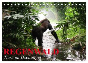 Regenwald • Tiere im Dschungel (Tischkalender 2024 DIN A5 quer), CALVENDO Monatskalender von Stanzer,  Elisabeth