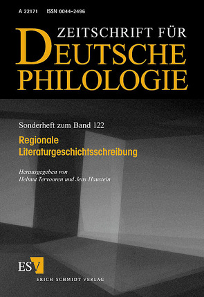 Regionale Literaturgeschichtsschreibung von Haustein,  Jens, Tervooren,  Helmut