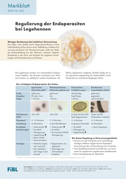 Regulierung der Endoparasiten bei Legehennen von Maurer,  Veronika, Perler,  Erika, Werne,  Steffen