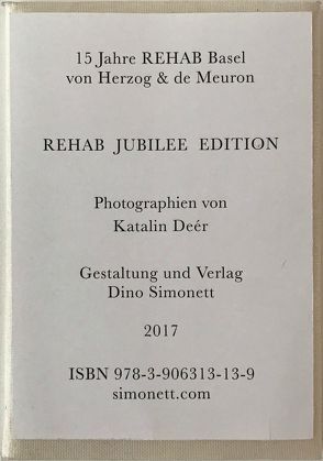 REHAB Jubilée Edition von Deér,  Katalin
