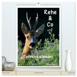 Rehe & Co / Planer (hochwertiger Premium Wandkalender 2024 DIN A2 hoch), Kunstdruck in Hochglanz von Schmidt,  Sabine