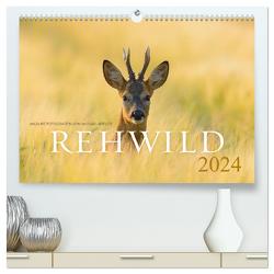 Rehwild 2024 (hochwertiger Premium Wandkalender 2024 DIN A2 quer), Kunstdruck in Hochglanz von Breuer,  Michael