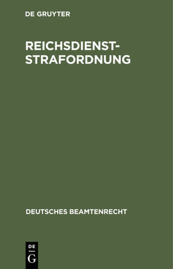 Reichsdienststrafordnung von Wittland,  Hermann