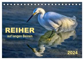 Reiher – auf langen Beinen (Tischkalender 2024 DIN A5 quer), CALVENDO Monatskalender von Roder,  Peter