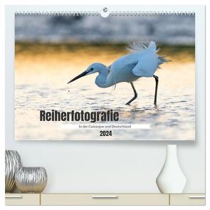 Reiherfotografie (hochwertiger Premium Wandkalender 2024 DIN A2 quer), Kunstdruck in Hochglanz von Bauer,  Frederic