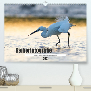 Reiherfotografie (Premium, hochwertiger DIN A2 Wandkalender 2023, Kunstdruck in Hochglanz) von Bauer,  Frederic